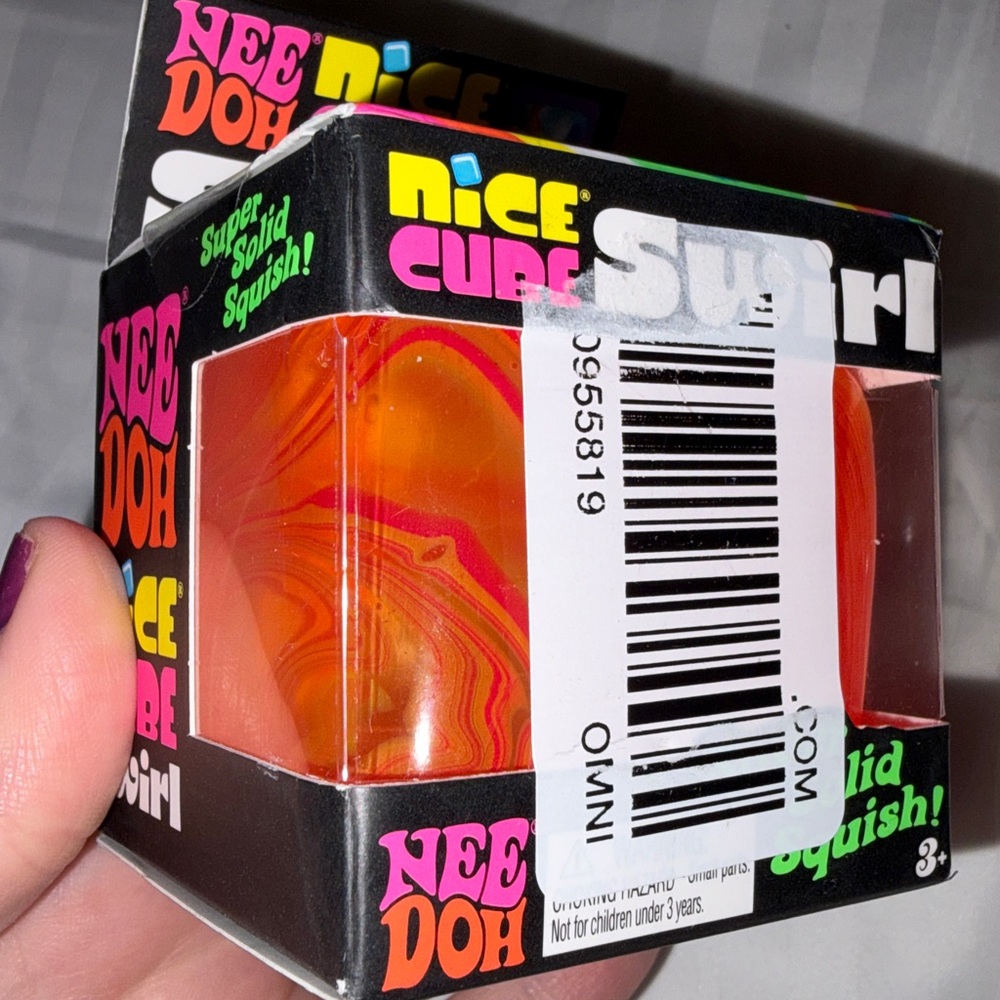Trendy Brand New NeeDoh Swirl Super Solid Squish - Orange & Pink🔥 - Picture 6 of 6